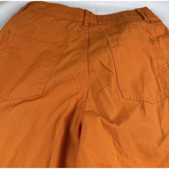 Sincerely Jules Cargo Pants Juniors 7 (27x30) Orange Autumn Fall Boho Straight - Picture 13 of 13